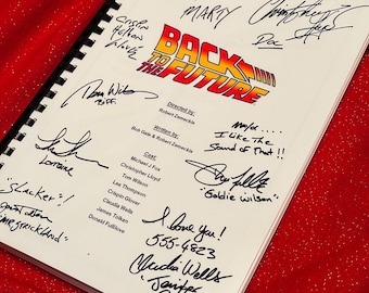 Back, Future Movie Script, Movie Present, Birthday Gift, Movie Gift, Film Script, Film Present, Screenplay, Christmas