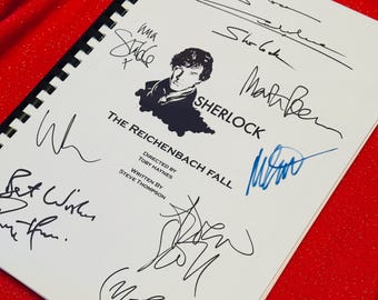 SHERLOCK The Reichenbach Fall Script, Screenplay, Movie Present, Birthday Gift, Movie Gift, Film Script, Benedict Cumberbatch