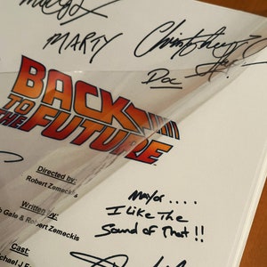 Back To The Future Signed Movie Script, Movie Present, Birthday Gift, Movie Gift, Film Script, Film Present, Screenplay, Marty McFly, Doc image 6