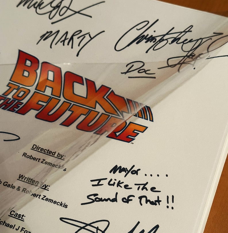 Back To The Future Signed Movie Script, Movie Present, Birthday Gift, Movie Gift, Film Script, Film Present, Screenplay, Marty McFly, Doc image 6