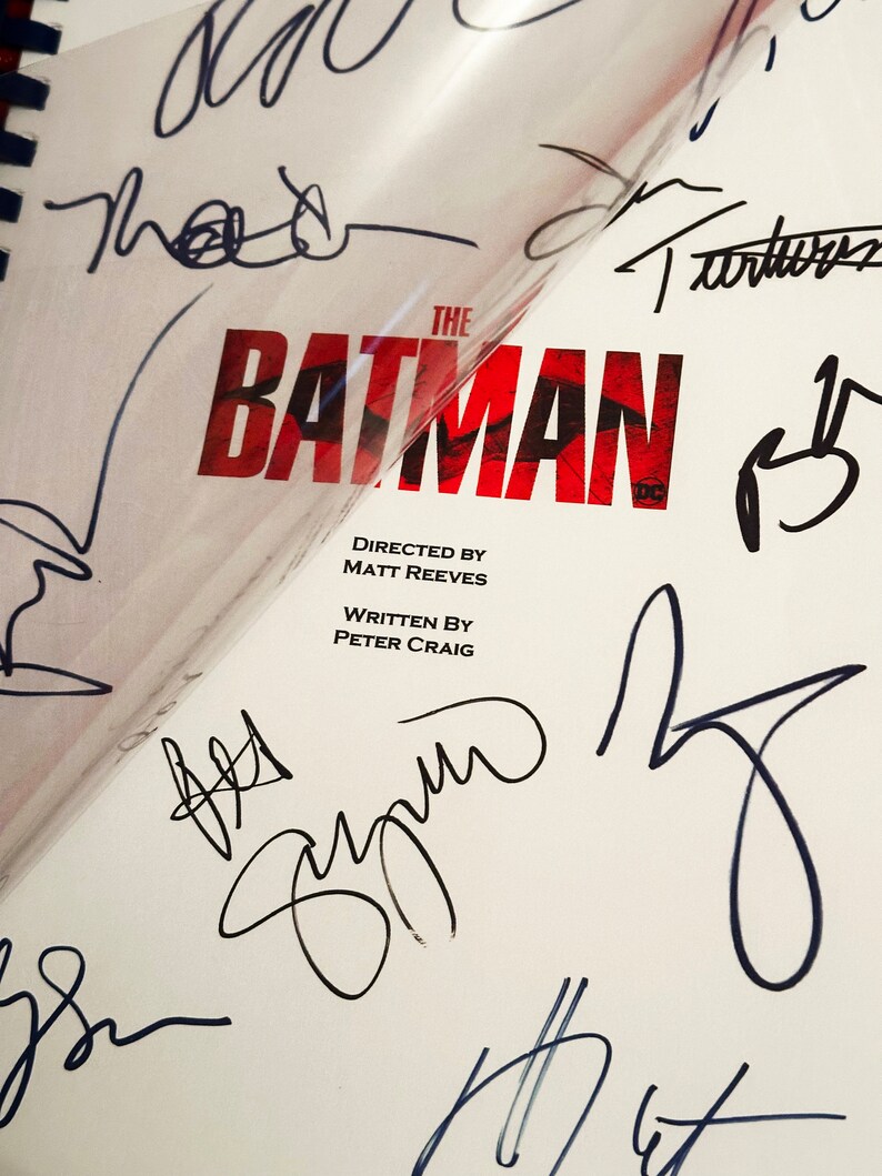 THE BAT MAN Movie Script, Birthday Gift, Movie Gift, Film Script ...