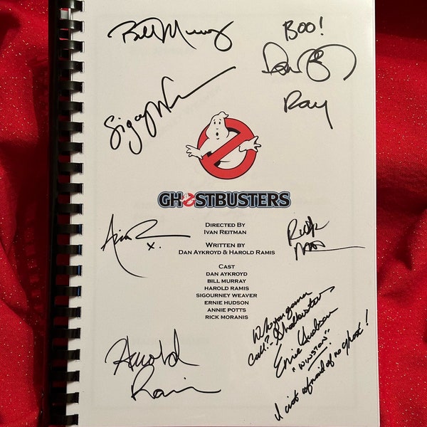 GHOSTBUSTERS Signed Movie Script, Present, Birthday Gift, Movie Gift, Film Script, Film Present, Movies, Cinema, GHOSTBUSTERS