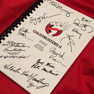 GHOST, BUSTERS 2 Signed Movie Script, Birthday Gift, Movie Gift, Film Screenplay,