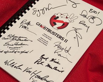 GHOST BUSTERS 2 Guión de película firmado, regalo de cumpleaños, regalo de película, guión de película,