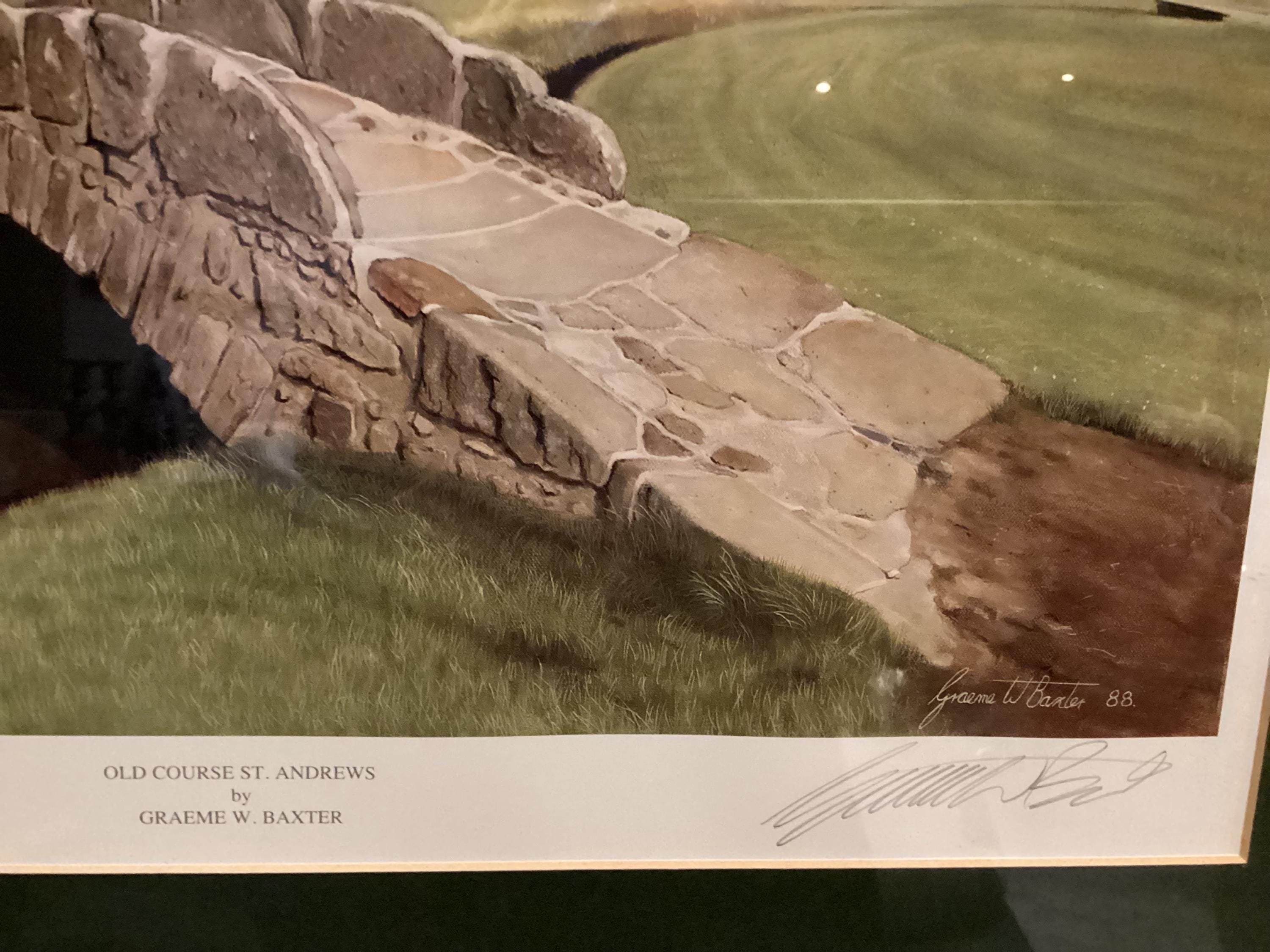 Graeme W Baxter Signed Print of the Old Course St Andrew's 1988