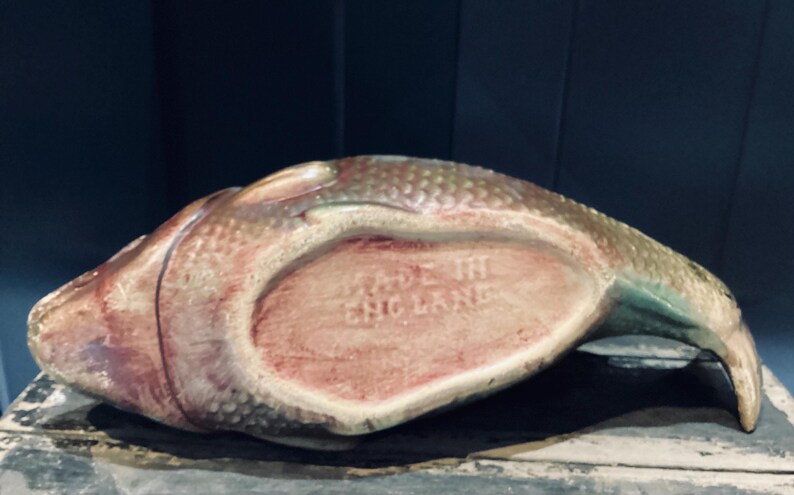 Fish Scale Pattern On Object Vintage English Ceramic Fish Planter - Bulb Vase - Etsy