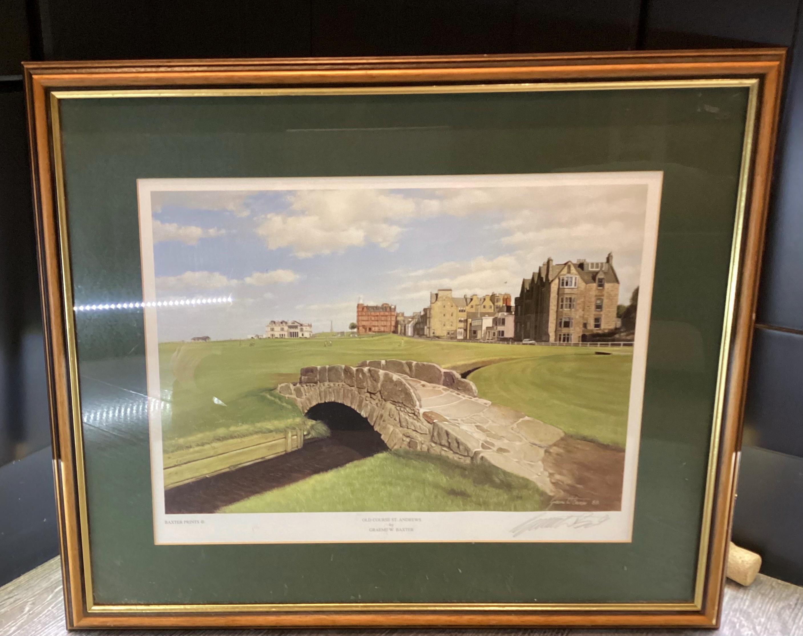 Graeme W Baxter Signed Print of the Old Course St Andrew's 1988