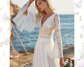 Ivy | Embrace Your Free-Spirited Style with this Enchanting Backless Bohemian Wedding Dress | Boho Bliss.