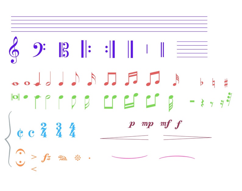 Musical Notes SVG, PNG, EPS - Transparent Background, Clip Art, Music ...