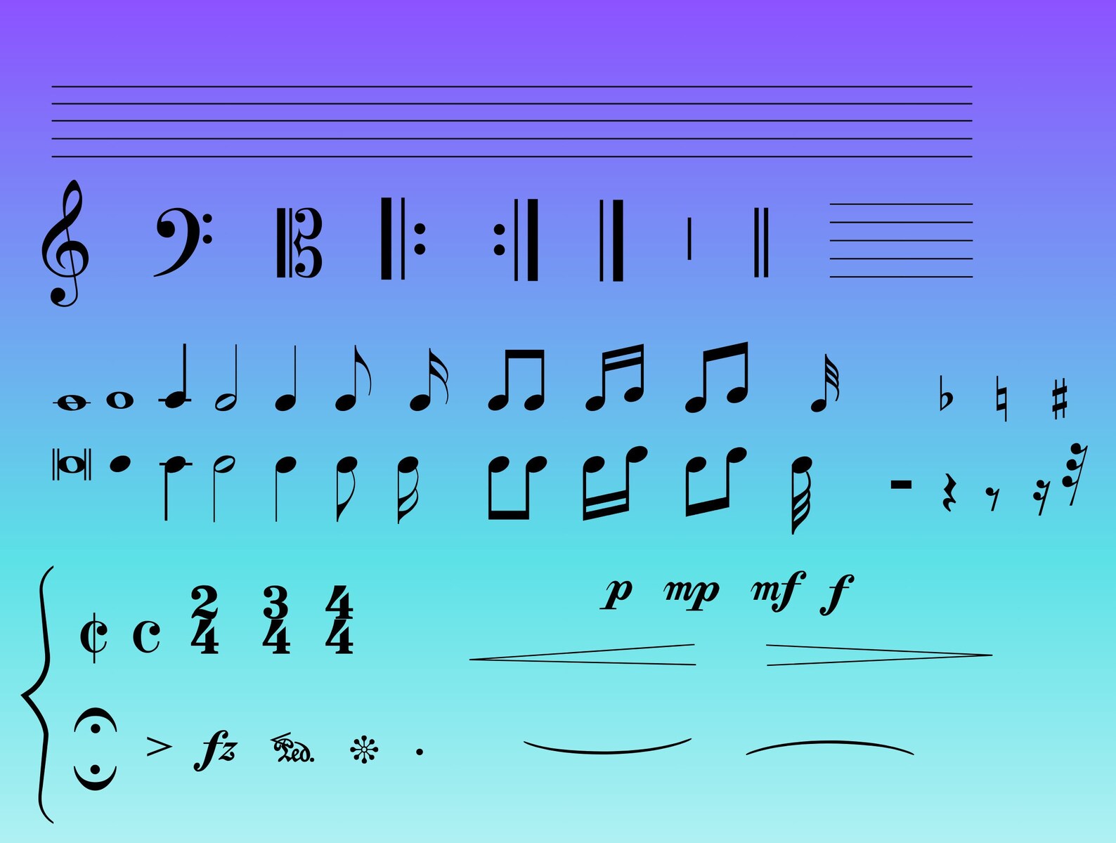 Musical Notes SVG, PNG, EPS - Transparent Background, Clip Art, Music ...