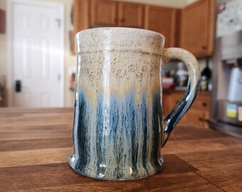 Wheel thrown pottery mug, unique gift, handmade ceramic mug, coffee mug, coffee lover gift, tea lover gift