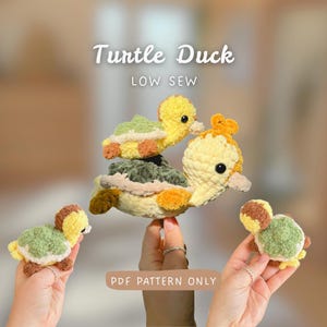 Schildpad Eend Haakpatroon LOW SEW (alleen snavel) | Haakpatroon | snel en gemakkelijk | Pluche Schildpad Eend