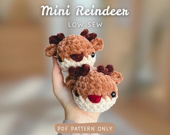 Mini Rudolph Reindeer | Crochet Pattern | Quick to make for markets | Beginner-friendly | Suitable for beginners | Winter