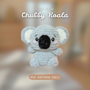 Chubby Koala | low sew | English Crochet Pattern | advanced beginner Skill Level | wild Australian Animal Amigurumi Pattern