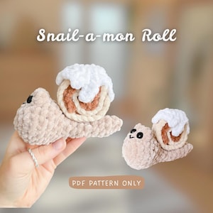 Snail-A-Mon Roll LOW SEW | Crochet Pattern | schnell und einfach | anfängerfreundlich | kleine Schnecke 30 Minuten Häkeln