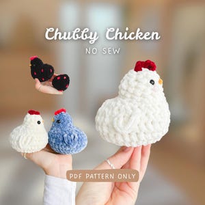 Chubby Chicken + Egg Crochet Pattern NO SEW | Crochet Pattern | quick and easy | beginner-friendly | Stardew Chicken