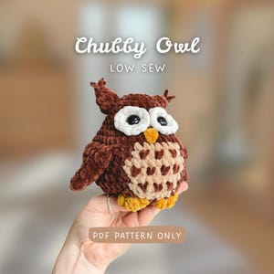 Chubby Owl LOW SEW | Crochet Pattern | Crochet | beginnerfriendly