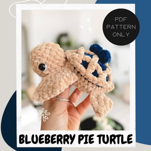Blueberry Pie Turtle Crochet Pattern | Crochet Patterns | quick and easy | beginner friendly | Food Turtle/Dessert Turtle