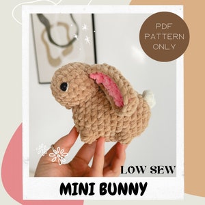 Mini Bunny Crochet Pattern Low Sew | Crochet Pattern | Stardew Crochet Rabbit | beginner friendly | Easter bunny crochet pattern