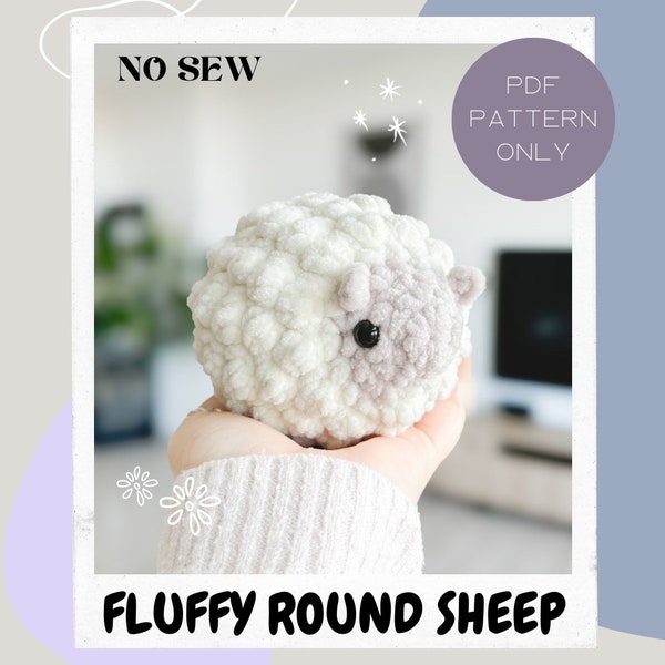 Round Fluffy Sheep Crochet Pattern NO SEW | Crochet Pattern | Stardew Crochet | beginner friendly | extra thick fluffy sheep