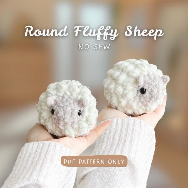 Round Fluffy Sheep Crochet Pattern NO SEW | Crochet Pattern | Stardew Crochet | Beginner-friendly | Extra thick fluffy sheep