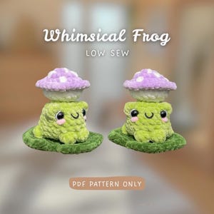 Ranita caprichosa de costura baja | Patrones de crochet | Rápido y fácil | Apto para principiantes | Rana robusta y chico hongo