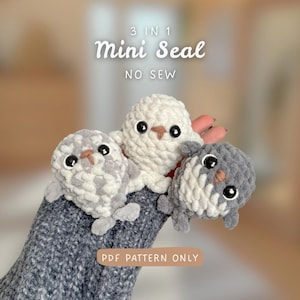 3 in 1 Mini Seal | NO SEW Crochet Pattern | quick and easy 15 minutes | beginnerfriendly | winter diy | market prep Sea Animals