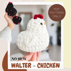 Chubby Chicken + Egg Crochet Pattern NO SEW | Crochet Patterns | quick and easy | beginner friendly | Stardew Chicken