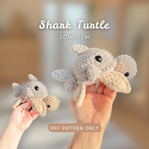 Shark Turtle | LOW SEW Crochet Pattern | schnell und einfach | anfängerfreundlich | Aquatic Turtle