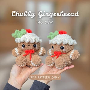 Chubby Gingerbread Man | NO SEW Crochet Pattern | intermediate difficulty | market prep | Christmas Present | Amigurumi