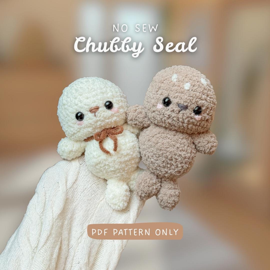 39 Seal Crochet Patterns for Ocean-Themed Amigurumi, Gifts, and Cozy Decor 21 Chubby Seal English Crochet Pattern advanced beginner