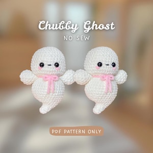 Chubby Ghost | NO SEW Crochet Pattern | beginner friendly | cute market crochet idea | Halloween Pattern Caspar