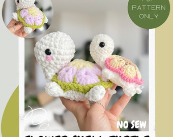 Flower Shell Turtle | NO SEW | Crochet Patterns | crochet pattern | advanced beginner - intermediate | Granny Square Turtle