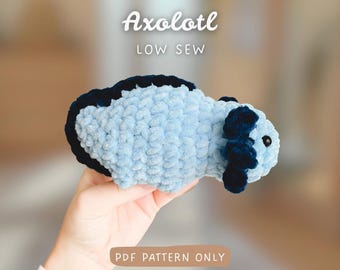 Crochet Chubby Axolotl | No-Sew Crochet Pattern PDF Download | Beginner-Friendly | Amigurumi