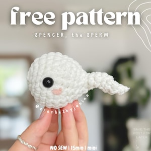 Mini Sperm / frog FREE NO SEW Crochet Pattern | quick and easy | beginner friendly | small funny crochet / market prep friendly