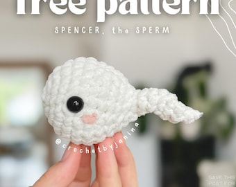 Mini Sperm / frog FREE NO SEW Crochet Pattern | quick and easy | beginnerfriendly | small funny crochet / market prep friendly