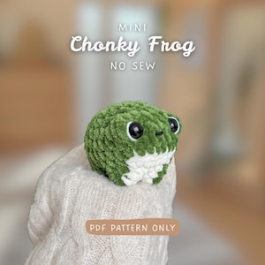 Mini grenouille épaisse | Modèle de crochet sans couture | Niveau intermédiaire | Grenouille de poche rapide à réaliser