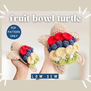 Fruit Bowl Turtle Crochet Pattern | Crochet Pattern | quick and easy | beginner friendly | Food Turtle / Dessert Turtle