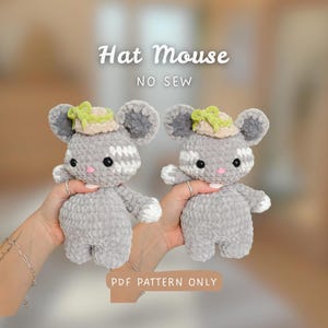 Chubby Mouse NO SEW / Stardew Hat Mouse | Crochet Pattern | Stardew Crochet | Advanced beginner difficulty