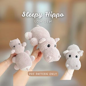 Slaperige nijlpaard | Haakpatronen | snel en gemakkelijk | Nijlpaardkussen haken voor beginners Happy Hippo