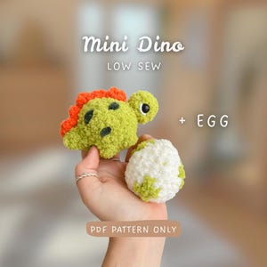 Stardew Baby Dino + Egg LOW SEW | Crochet Pattern | Stardew Crochet | anfängerfreundlich | extra dicker Dino