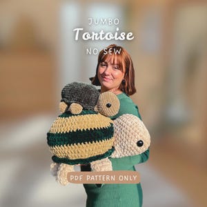 Jumbo Tortoise Turtle NO SEW | Crochet Pattern | quick and easy | beginner-friendly | large