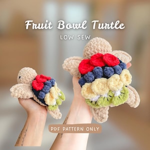 Fruit Bowl Turtle Crochet Pattern | Crochet Pattern | Quick and Easy | Beginner-Friendly | Food Turtle / Dessert Turtle