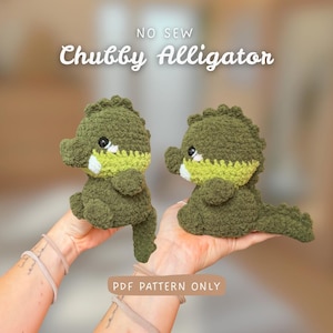 Chubby Alligator | no sew | English Crochet Pattern | Advanced Beginner Skill Level | Wild Animal Amigurumi Pattern
