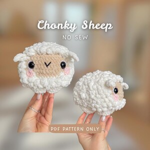 Chonky Sheep | NO SEW Crochet Pattern | intermediate difficulty | quick to make and super cute amigurumi