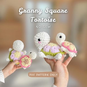 Flower Shell Turtle | NO SEW | Crochet Patterns | quick crochet patterns | advanced beginner - intermediate | Granny Square Turtle