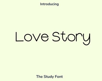 Love Story - Handwritten Font, Study Font, Noteworthy Font, Commercial Use