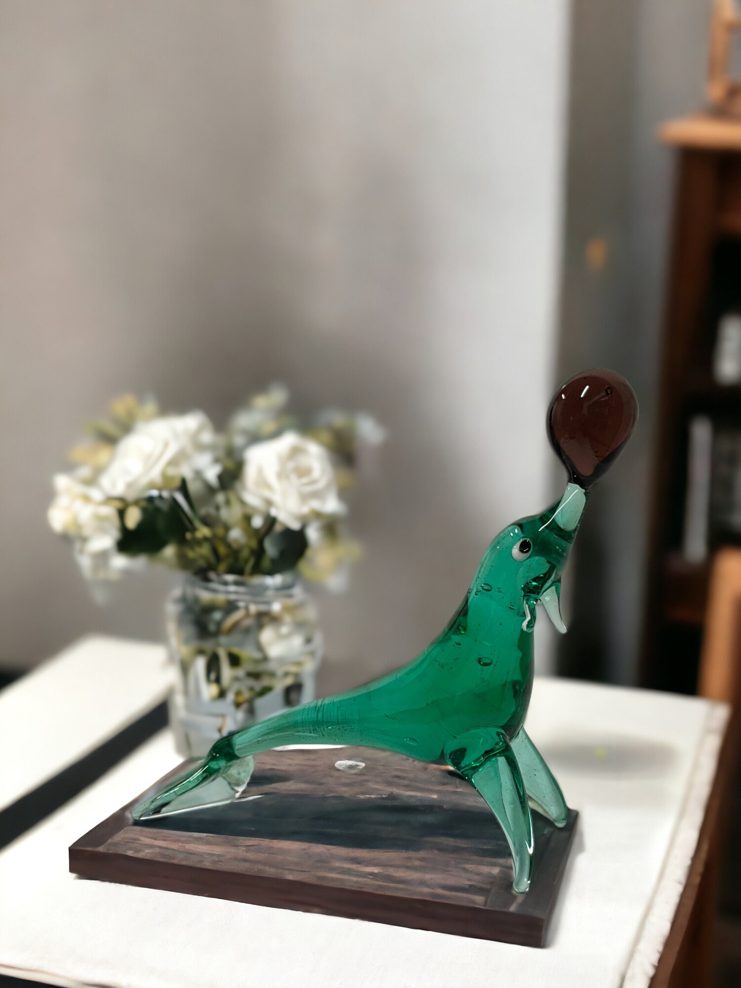 Glass Art Seal, Murano Glass Seal, Lampwork Glass Seal, Tabletop Home