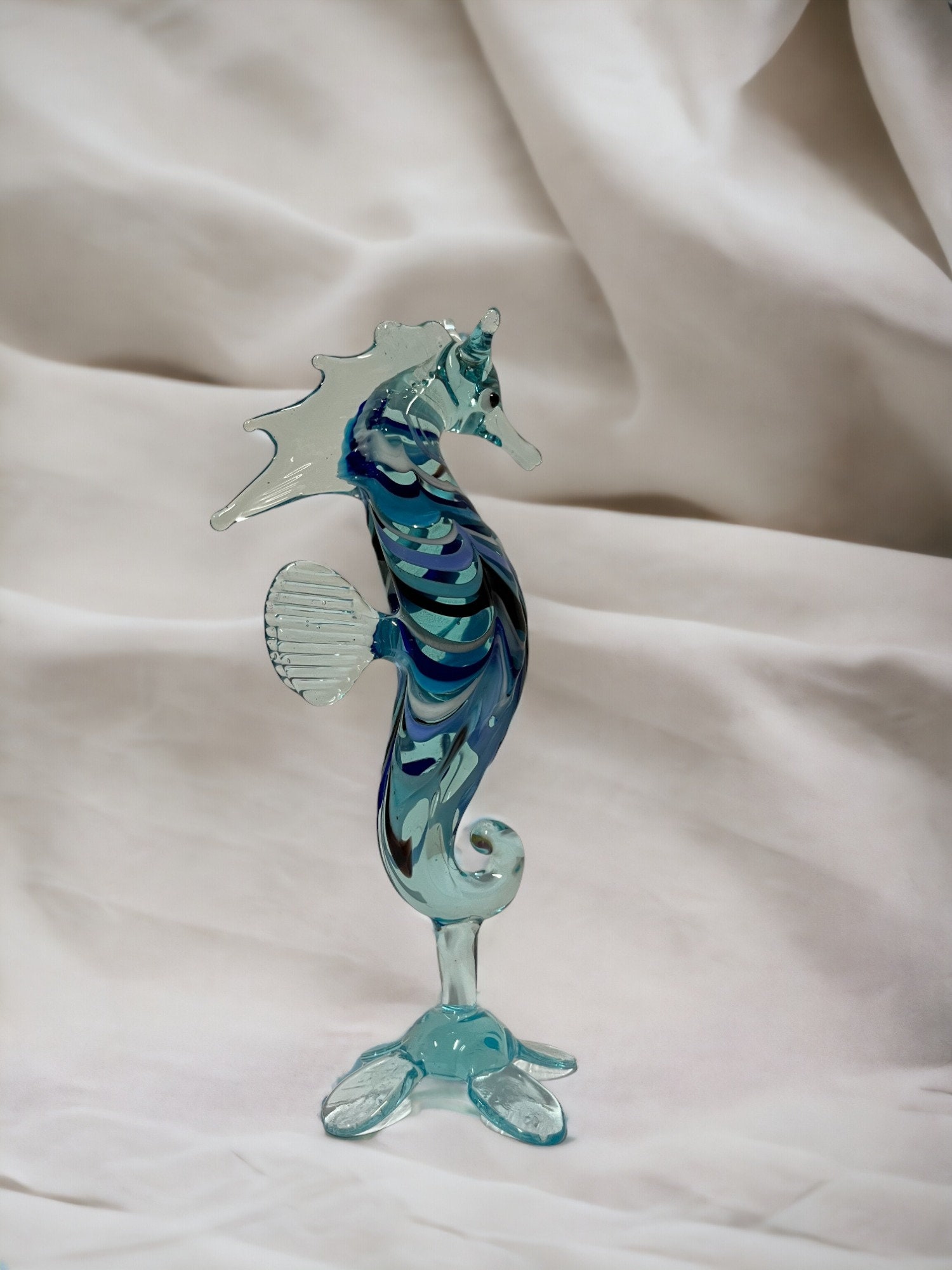 Glass Art Seahorse, Murano Glass Seahorse, Lampwork Seahorse, Tabletop