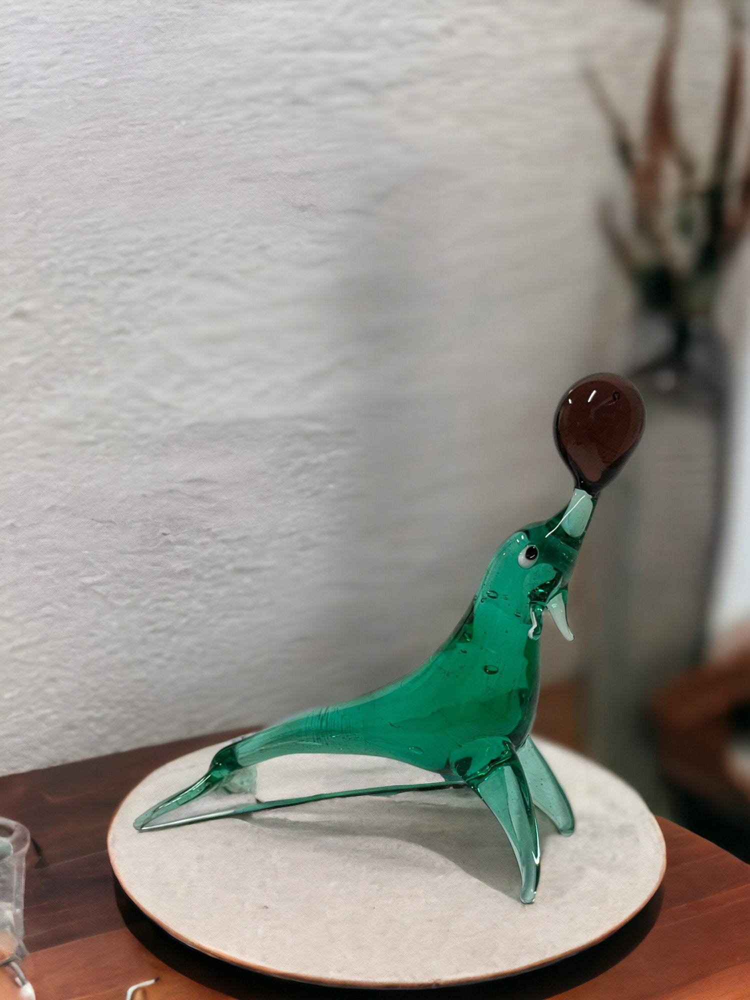 Glass Art Seal, Murano Glass Seal, Lampwork Glass Seal, Tabletop Home